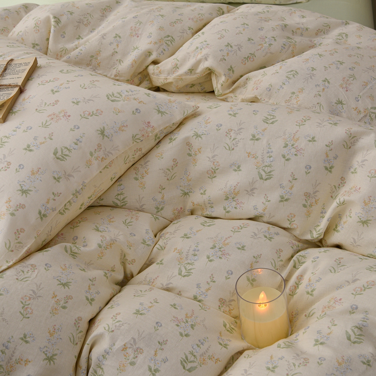 91家纺网 家纺一手货源 找家纺 富安笙 2026新款全棉纯棉双层纱四件套 小姿