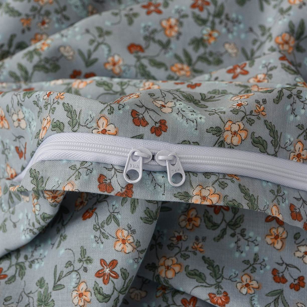 91家纺网 家纺一手货源 找家纺 富安笙 2026新款全棉纯棉双层纱四件套 花幻-兰