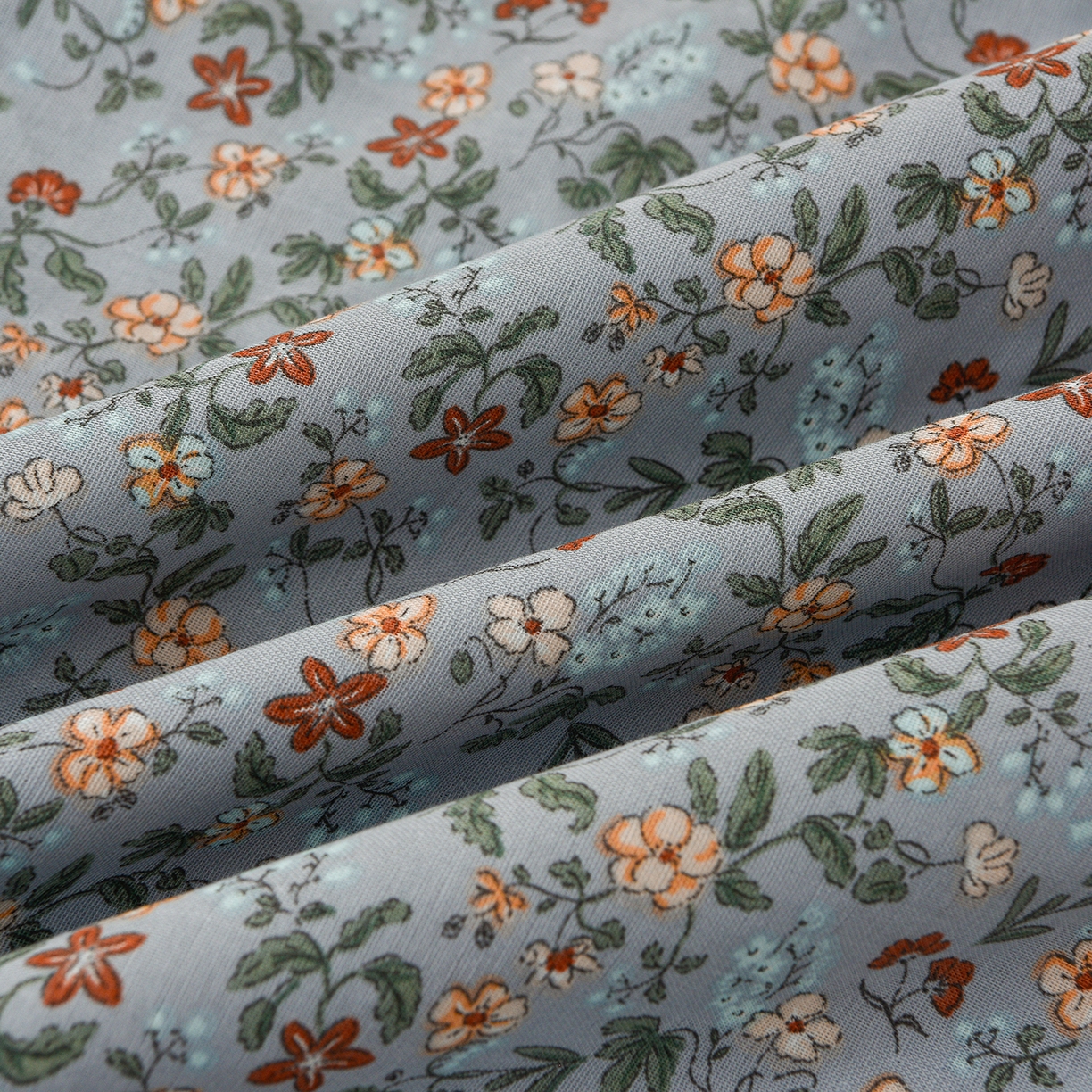 91家纺网 家纺一手货源 找家纺 富安笙 2026新款全棉纯棉双层纱四件套 花幻-兰