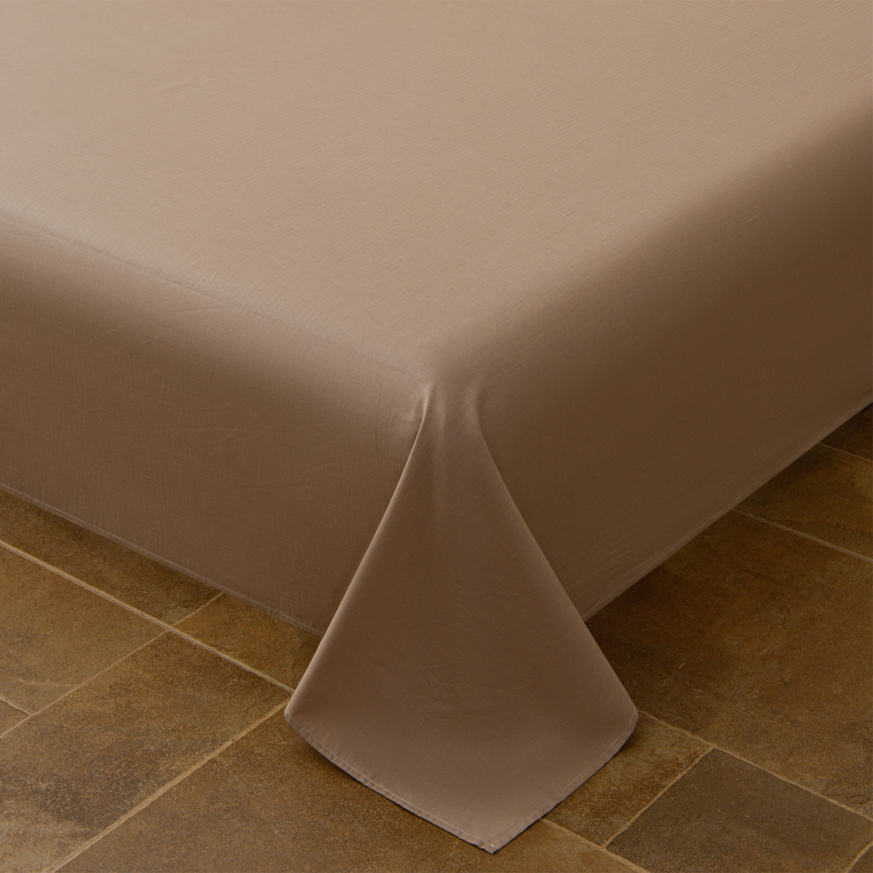 91家纺网 家纺一手货源 找家纺 富安笙 2026新款全棉纯棉双层纱四件套 田园艺境-咖