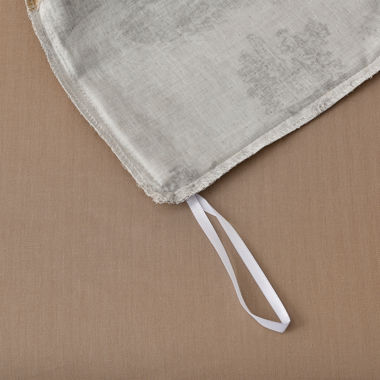 91家纺网 家纺一手货源 找家纺 富安笙 2026新款全棉纯棉双层纱四件套 田园艺境-咖