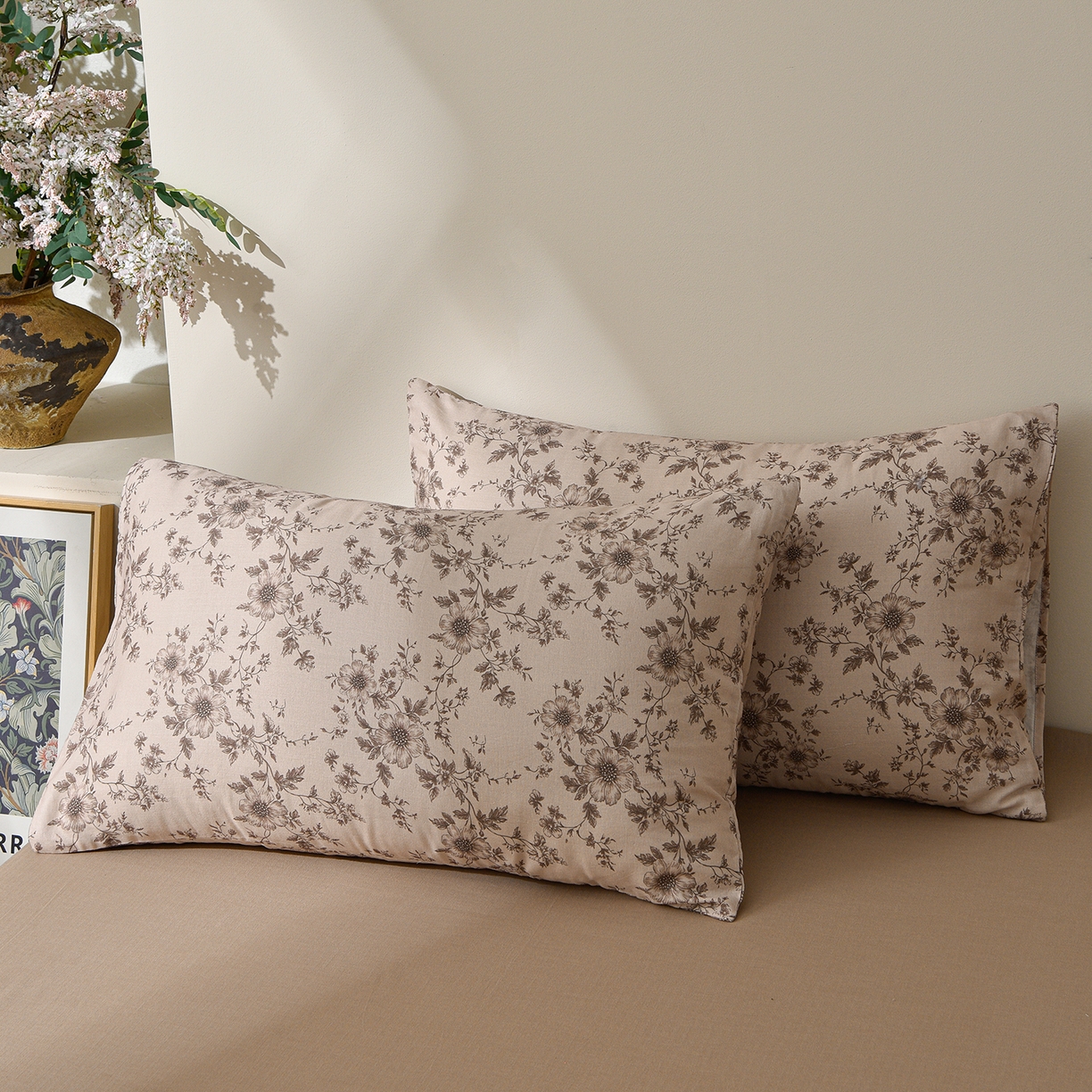 91家纺网 家纺一手货源 找家纺 富安笙 2026新款全棉纯棉双层纱四件套 攀枝花-红