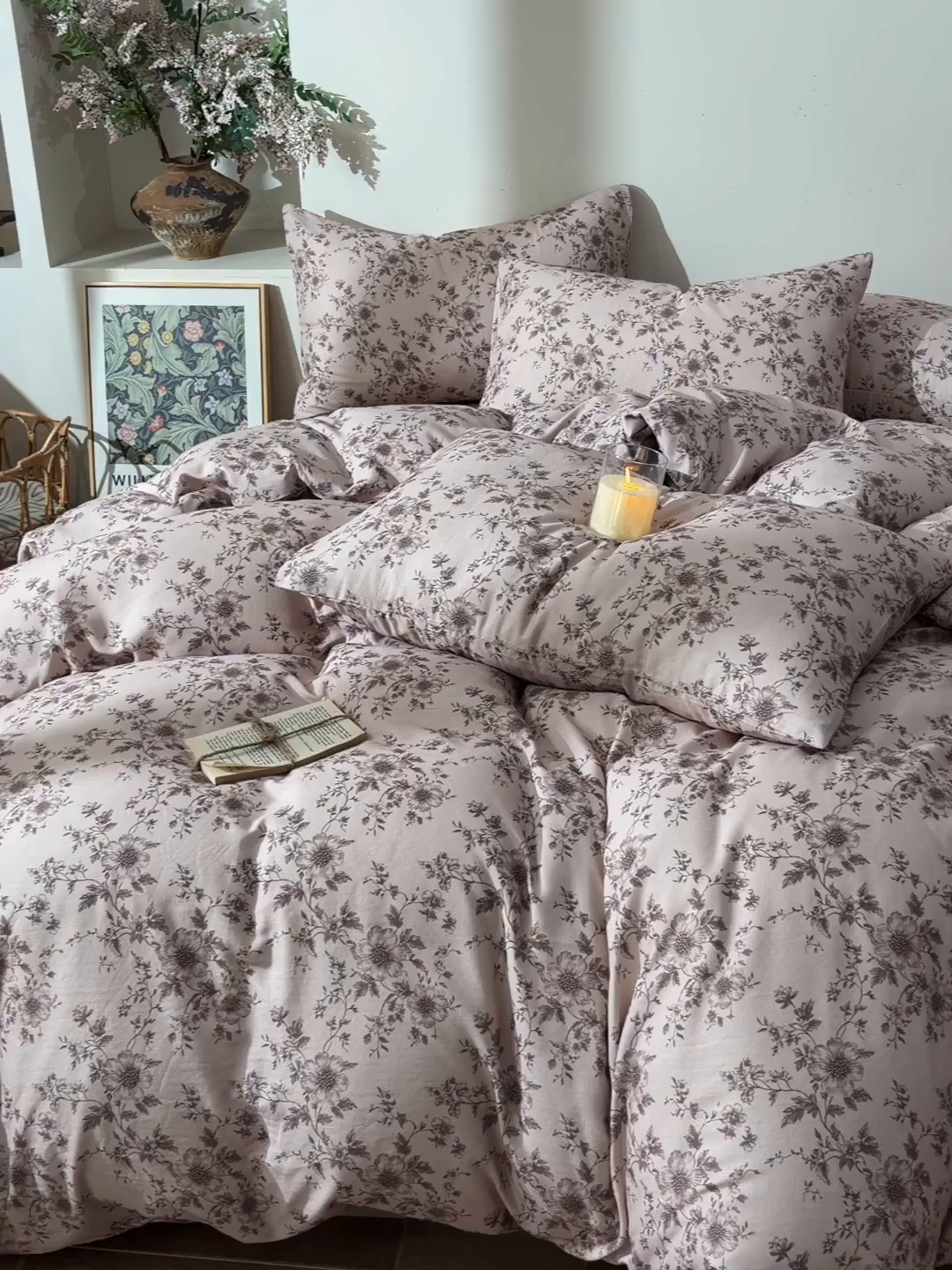 91家纺网 家纺一手货源 找家纺 富安笙 2026新款全棉纯棉双层纱四件套 攀枝花-红