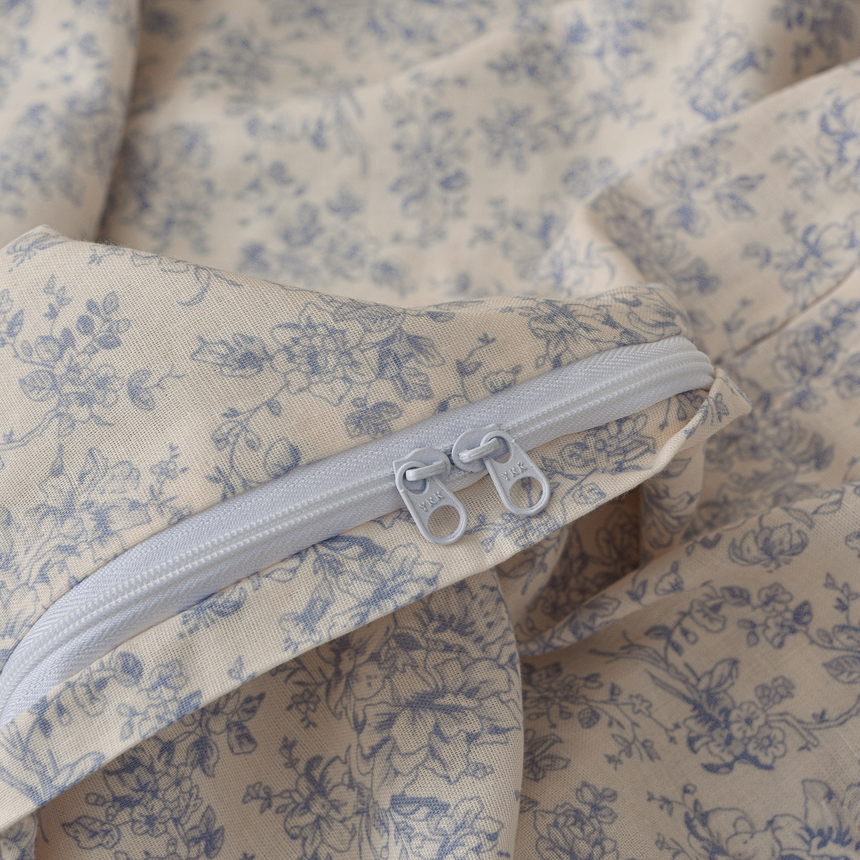 91家纺网 家纺一手货源 找家纺 富安笙 2026新款全棉纯棉双层纱四件套 月见兰-兰