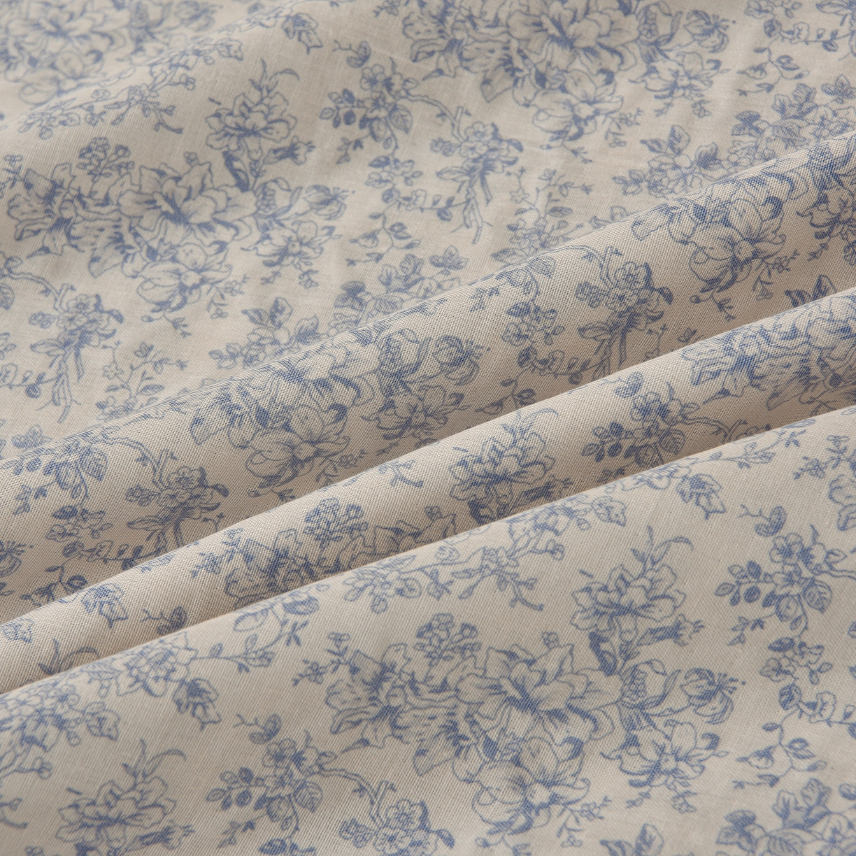 91家纺网 家纺一手货源 找家纺 富安笙 2026新款全棉纯棉双层纱四件套 月见兰-兰