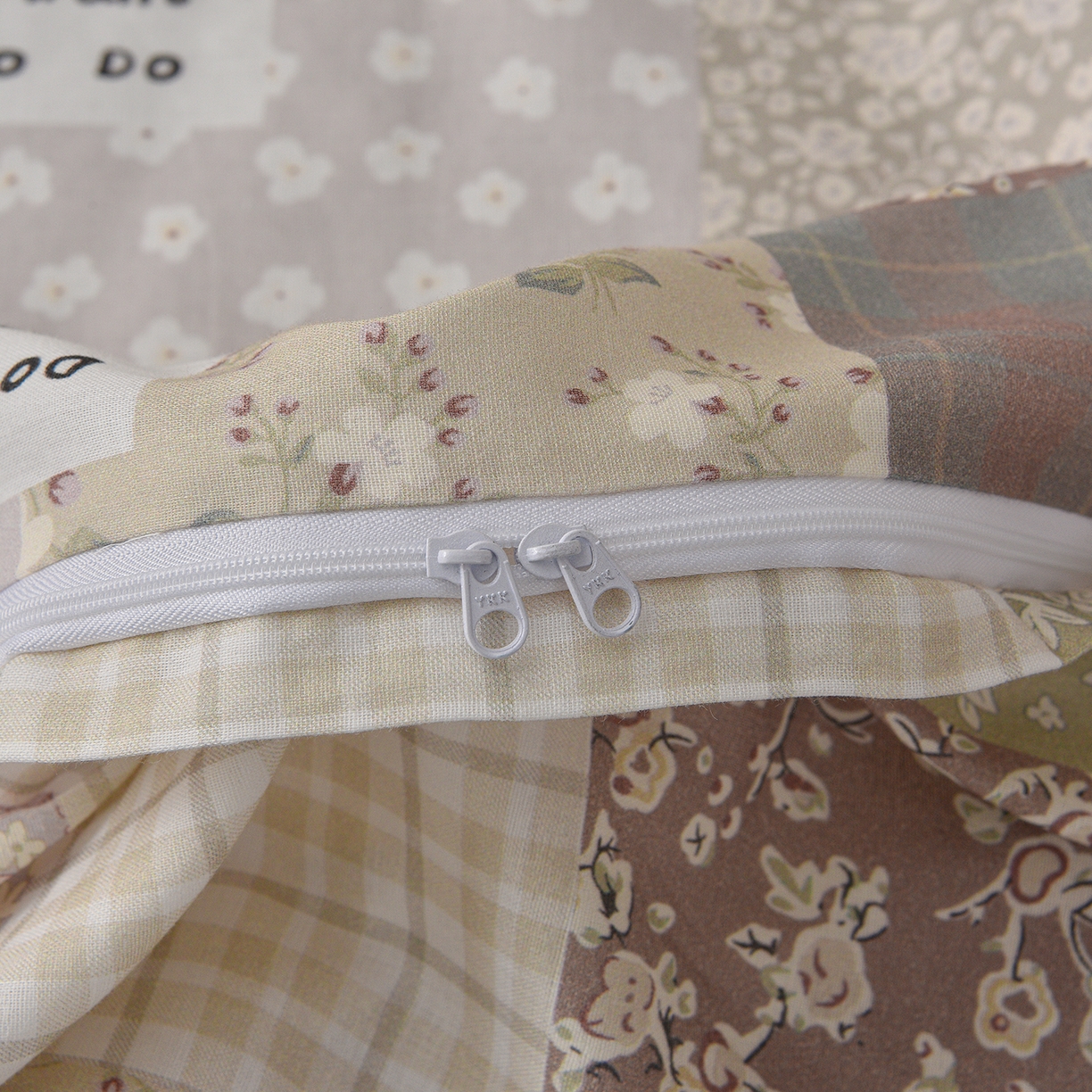 91家纺网 家纺一手货源 找家纺 富安笙 2026新款全棉纯棉双层纱四件套 格花屿绿