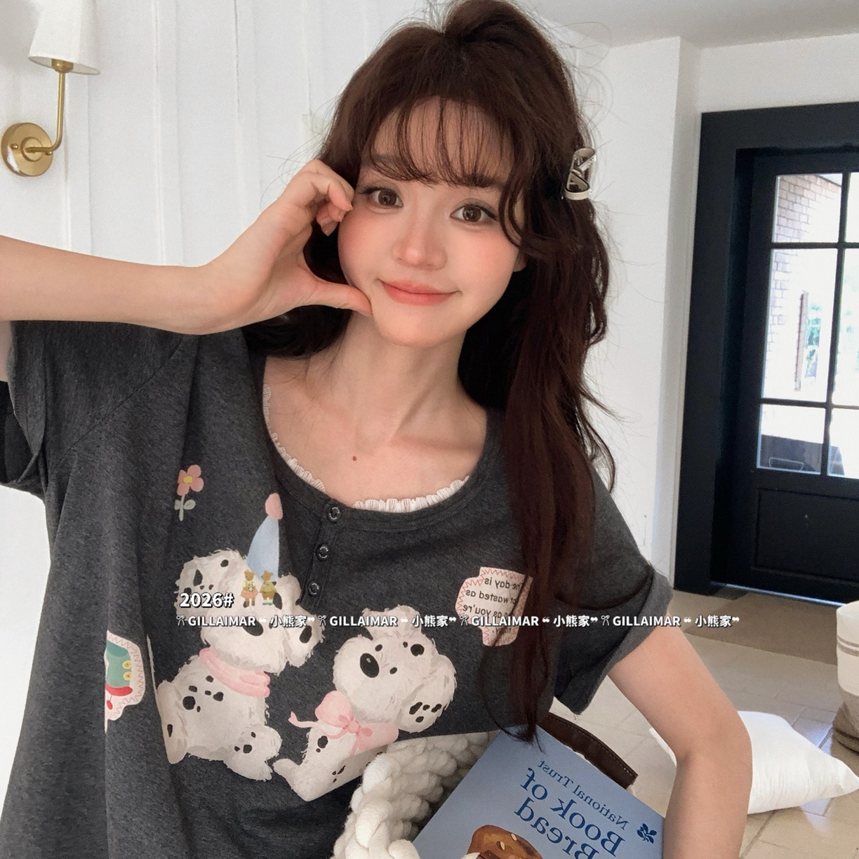 91家纺网 家纺一手货源 找家纺 （总）妍景家居生活馆 2026新款莱赛尔冰丝棉睡衣两件套斑点豹