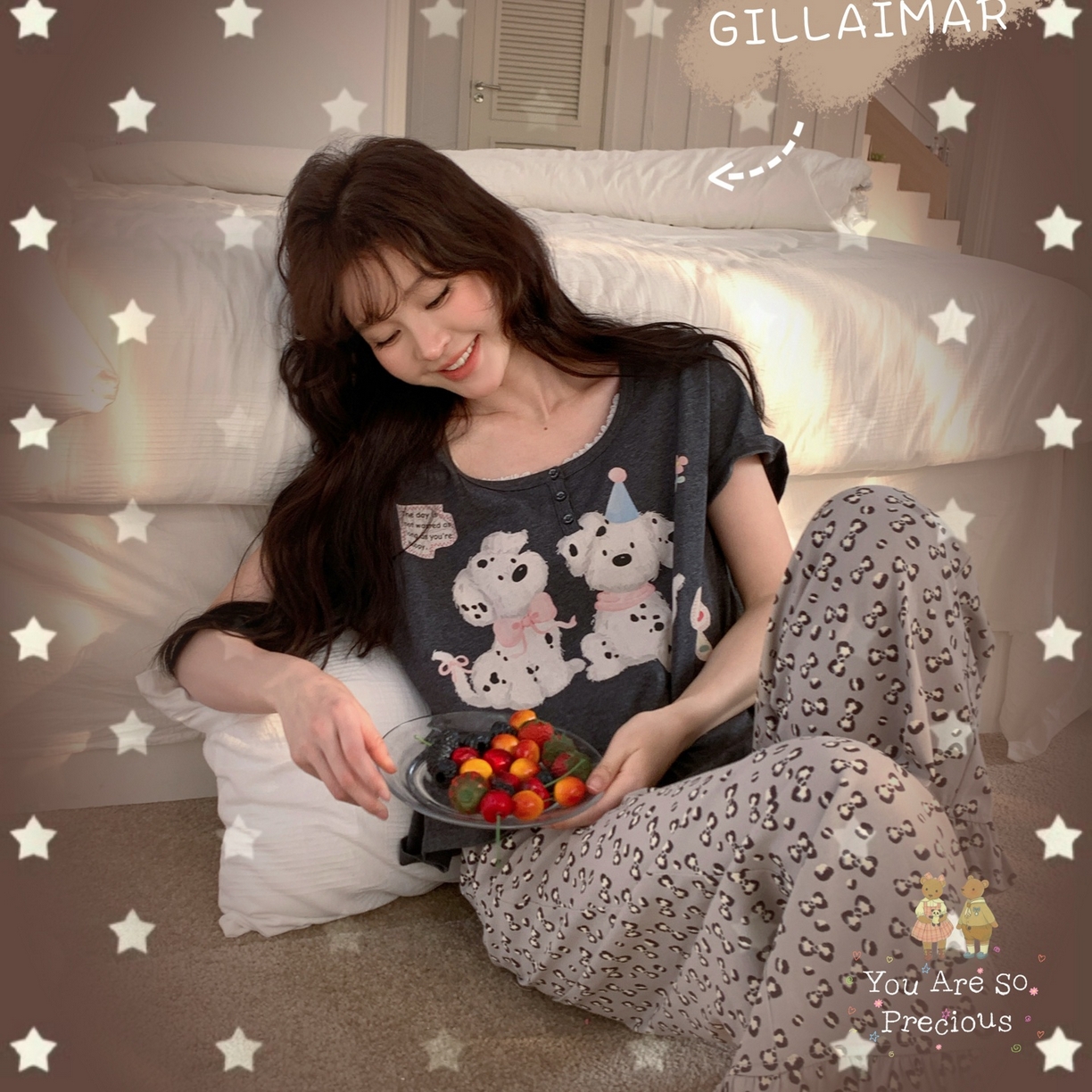 91家纺网 家纺一手货源 找家纺 （总）妍景家居生活馆 2026新款莱赛尔冰丝棉睡衣两件套斑点豹