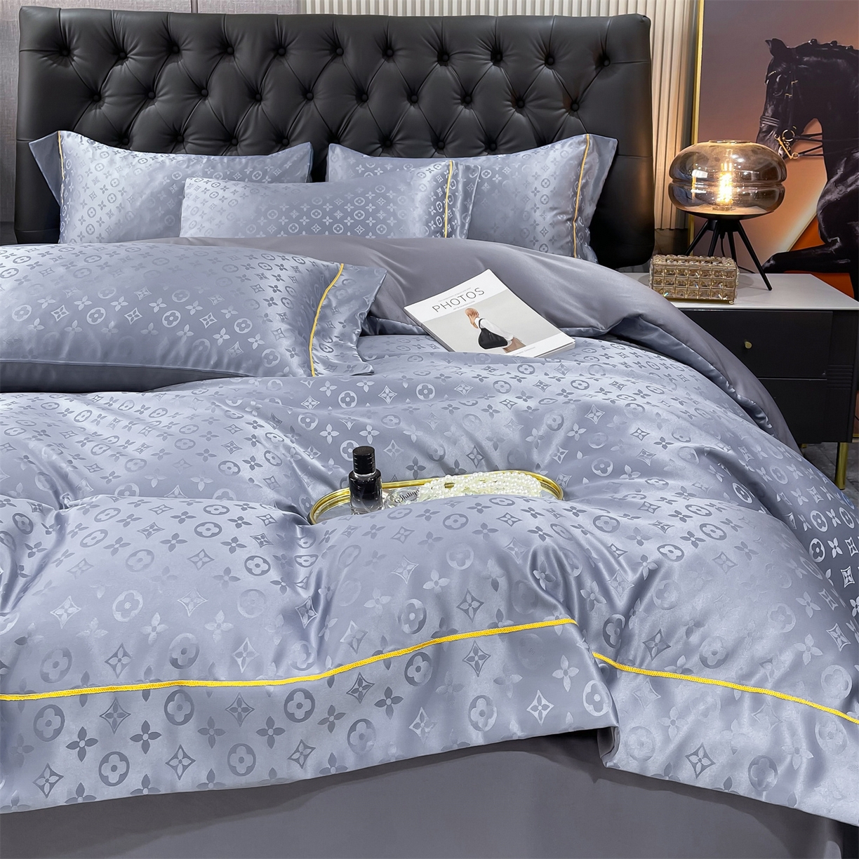 91家纺网 家纺一手货源 找家纺 （总）经年 2026新款60S贡缎提花水洗真丝四件套