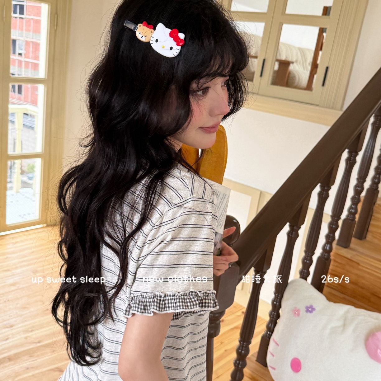 91家纺网 家纺一手货源 找家纺 （总）妍景家居生活馆 2026新款睡衣短裤两件套蜡笔KT