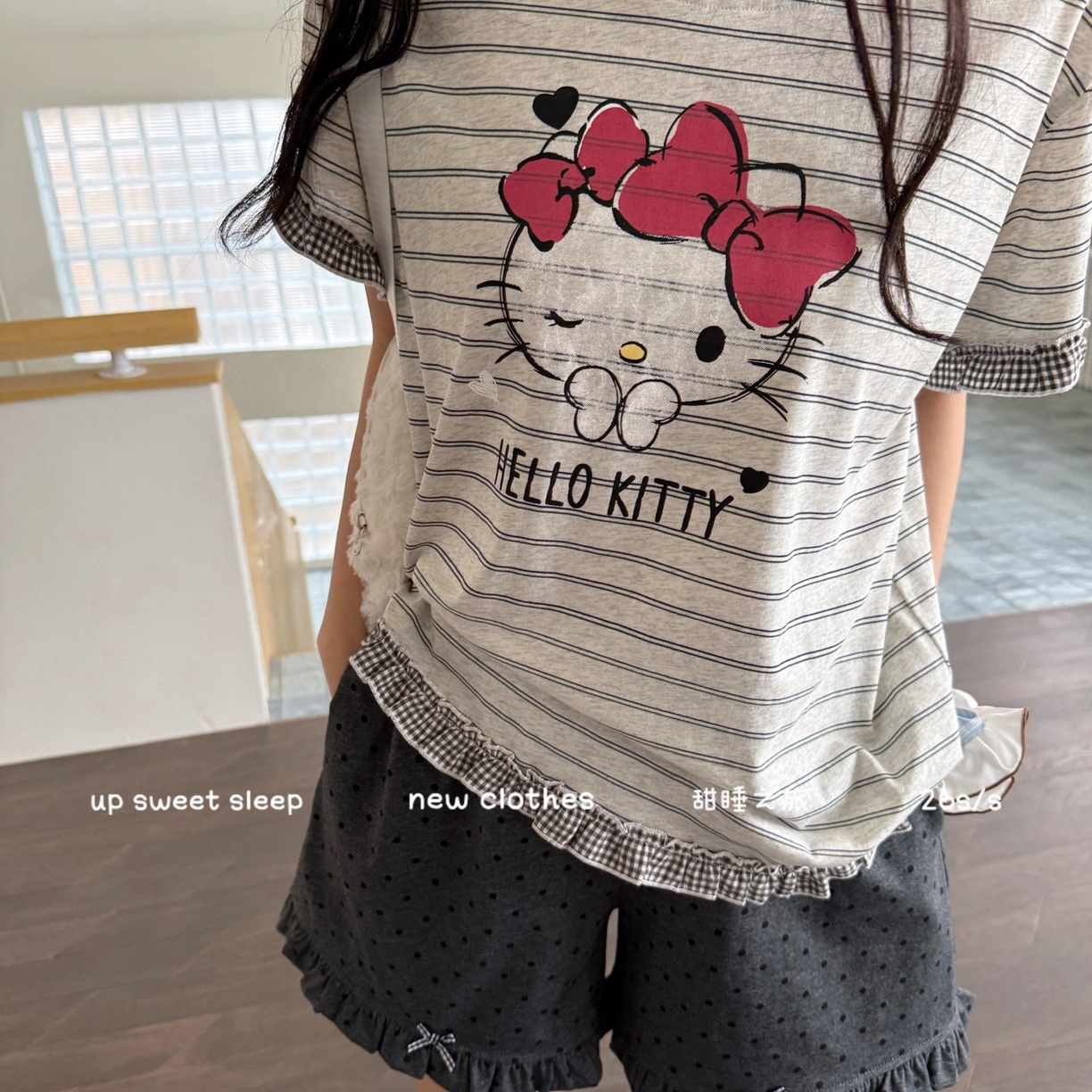 91家纺网 家纺一手货源 找家纺 （总）妍景家居生活馆 2026新款睡衣短裤两件套蜡笔KT