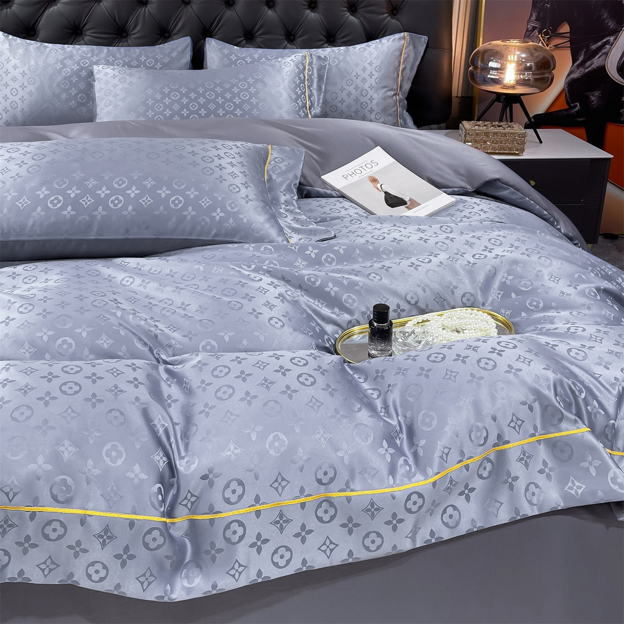 91家纺网 家纺一手货源 找家纺 （总）经年 2026新款60S贡缎提花水洗真丝四件套