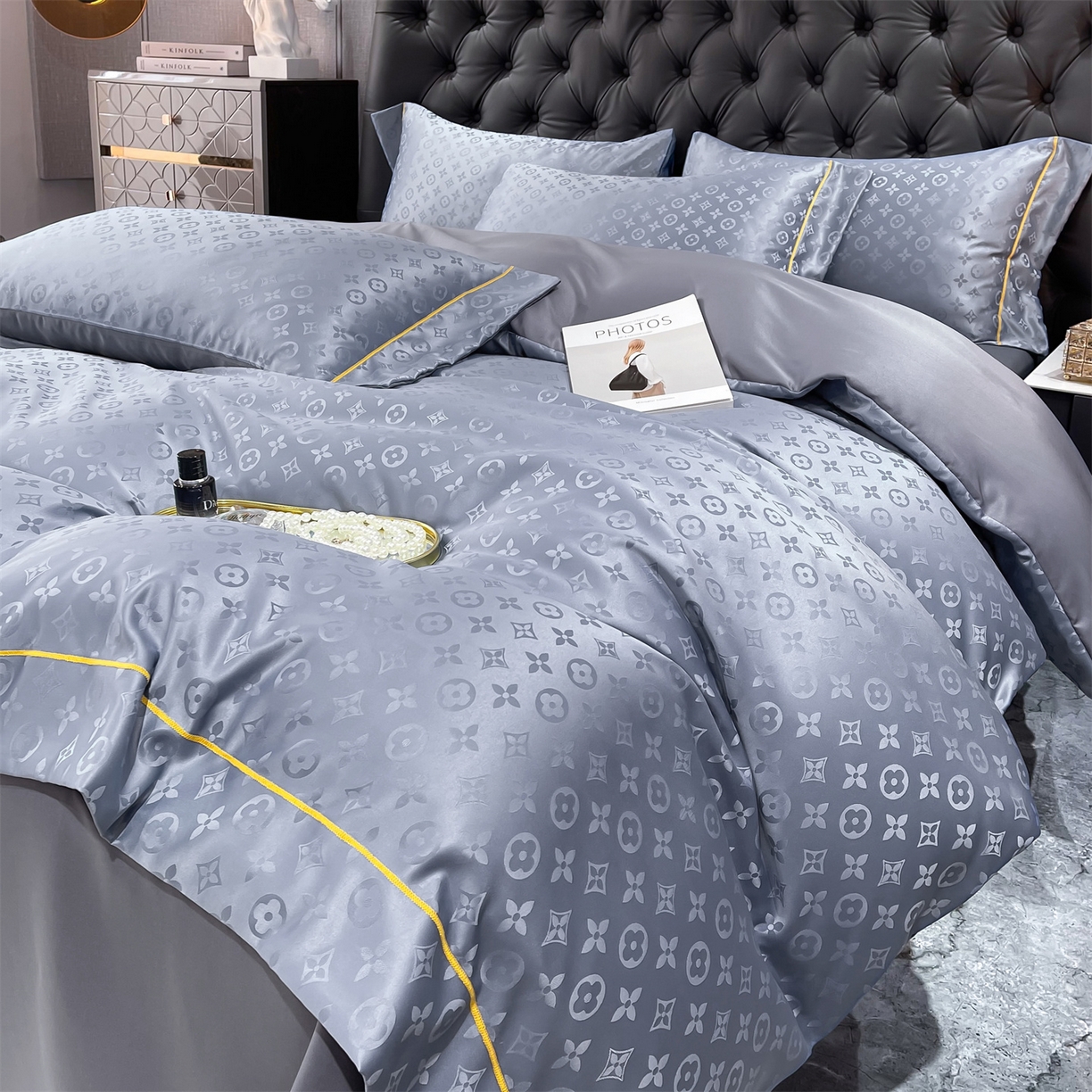 91家纺网 家纺一手货源 找家纺 （总）经年 2026新款60S贡缎提花水洗真丝四件套