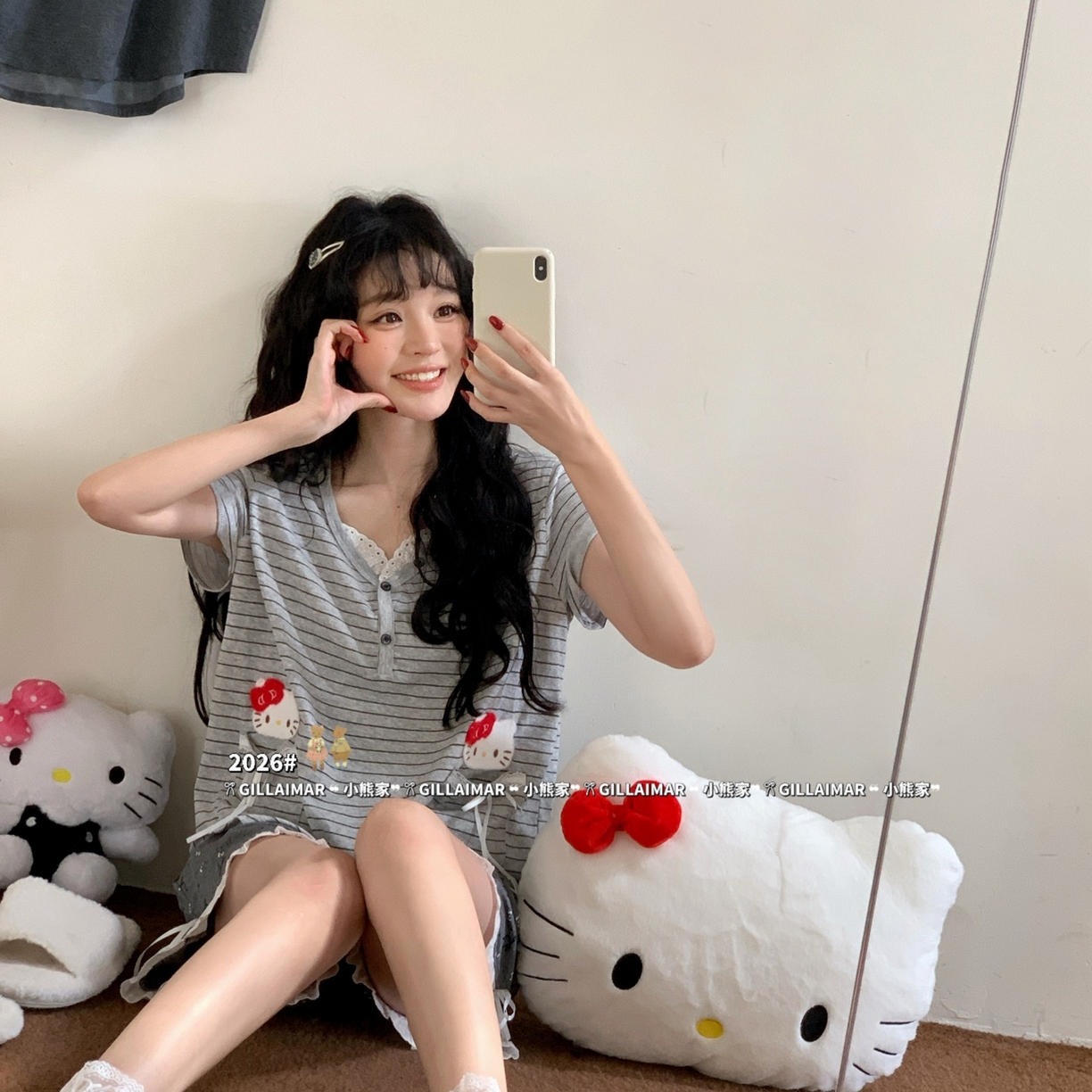 91家纺网 家纺一手货源 找家纺 （总）妍景家居生活馆 2026新款莱赛尔冰丝棉睡衣短裤两件套口袋KT