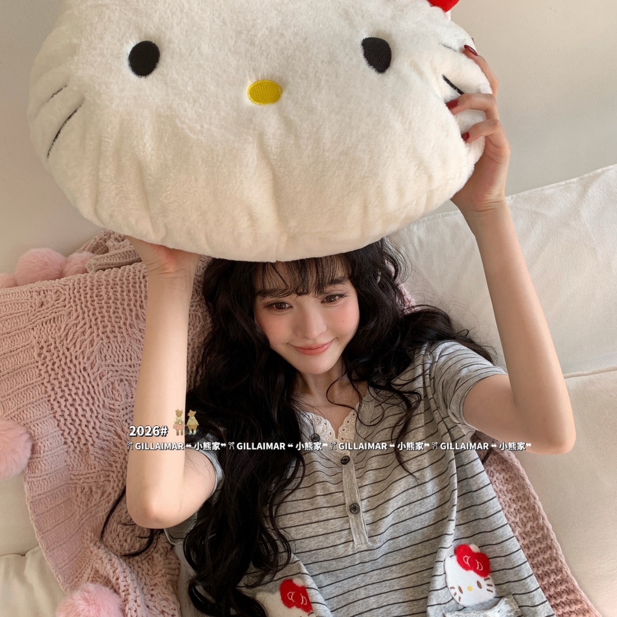 91家纺网 家纺一手货源 找家纺 （总）妍景家居生活馆 2026新款莱赛尔冰丝棉睡衣短裤两件套口袋KT