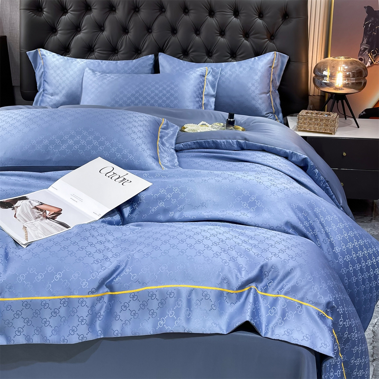 91家纺网 家纺一手货源 找家纺 （总）经年 2026新款60S贡缎提花水洗真丝四件套