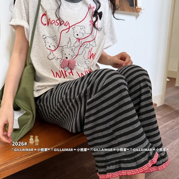 91家纺网 家纺一手货源 找家纺 （总）妍景家居生活馆 2026新款莱赛尔冰丝棉睡衣两件套遛遛狗