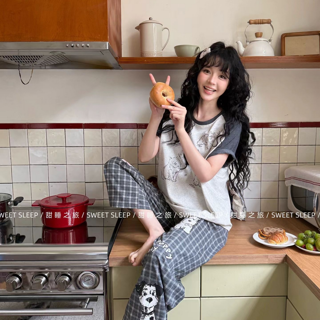 91家纺网 家纺一手货源 找家纺 （总）妍景家居生活馆 2026新款睡衣睡裤两件套旺旺公园