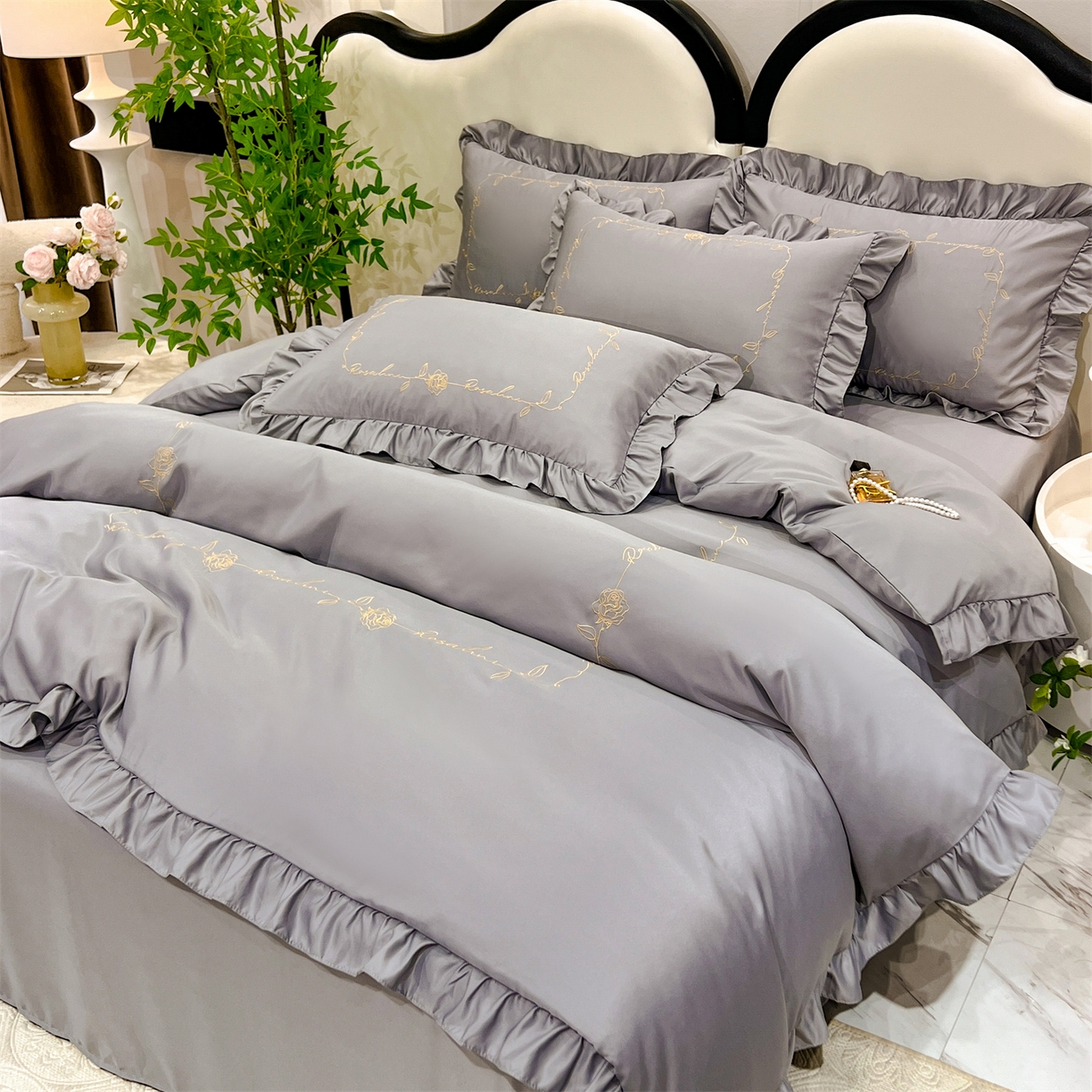 91家纺网 家纺一手货源 找家纺 （总）经年 2026新款水洗真丝韩版四件套