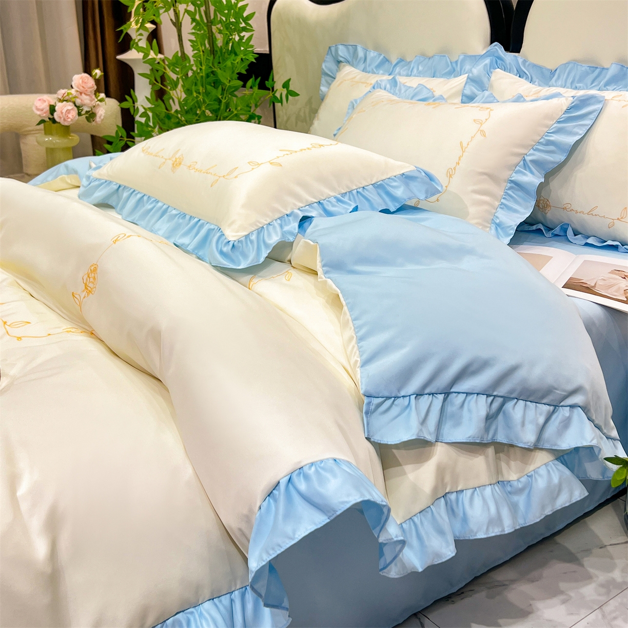 91家纺网 家纺一手货源 找家纺 （总）经年 2026新款水洗真丝韩版四件套