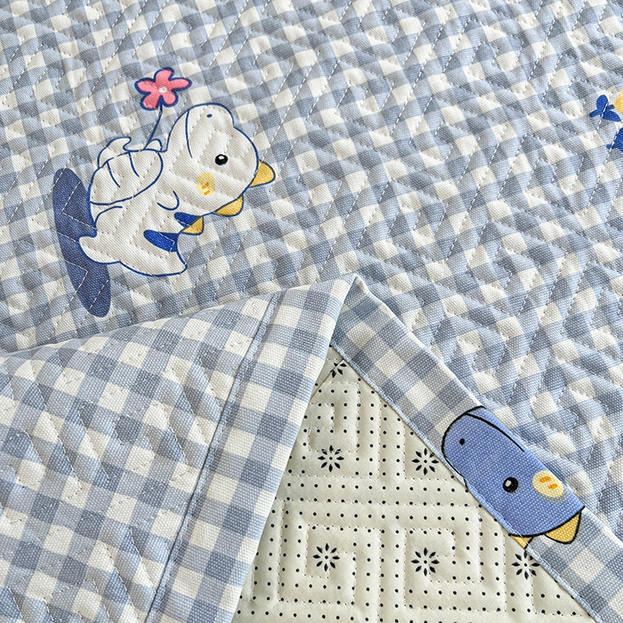 91家纺网 家纺一手货源 找家纺 （总）忆生活家纺 2026新款学生床全棉老粗布软凉席老粗布夹棉床盖上下铺