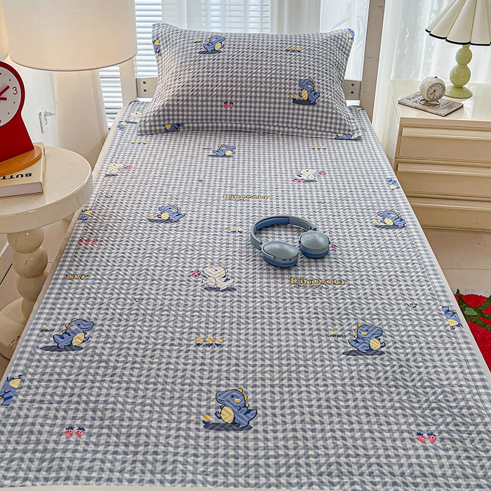 91家纺网 家纺一手货源 找家纺 （总）忆生活家纺 2026新款学生床全棉老粗布软凉席老粗布夹棉床盖上下铺