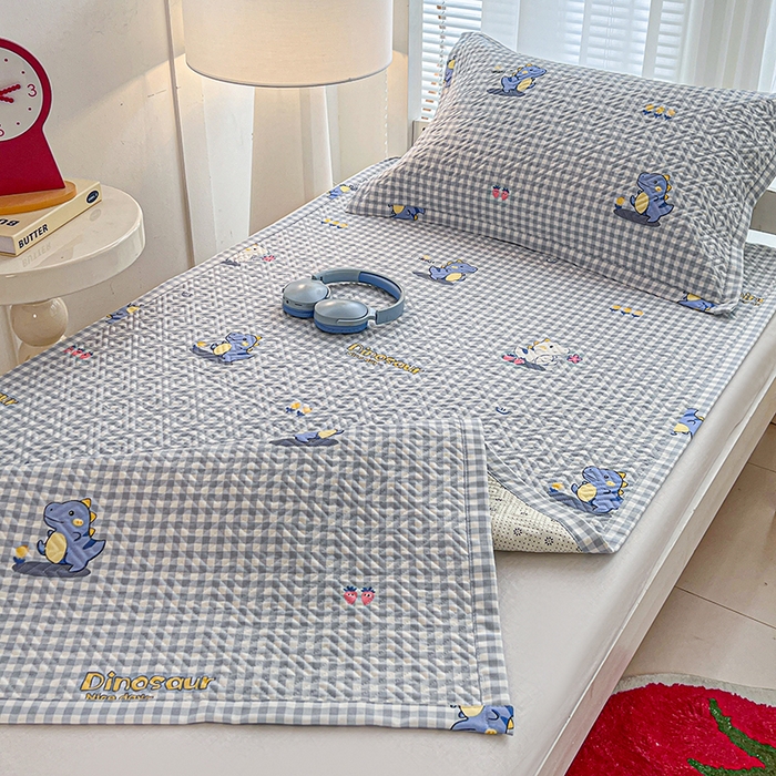 91家纺网 家纺一手货源 找家纺 （总）忆生活家纺 2026新款学生床全棉老粗布软凉席老粗布夹棉床盖上下铺