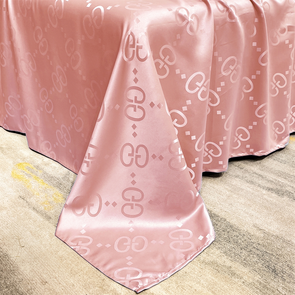 91家纺网 家纺一手货源 找家纺 经年 2026新款水洗真丝提花床单单床单床单单件 洛克-粉玉