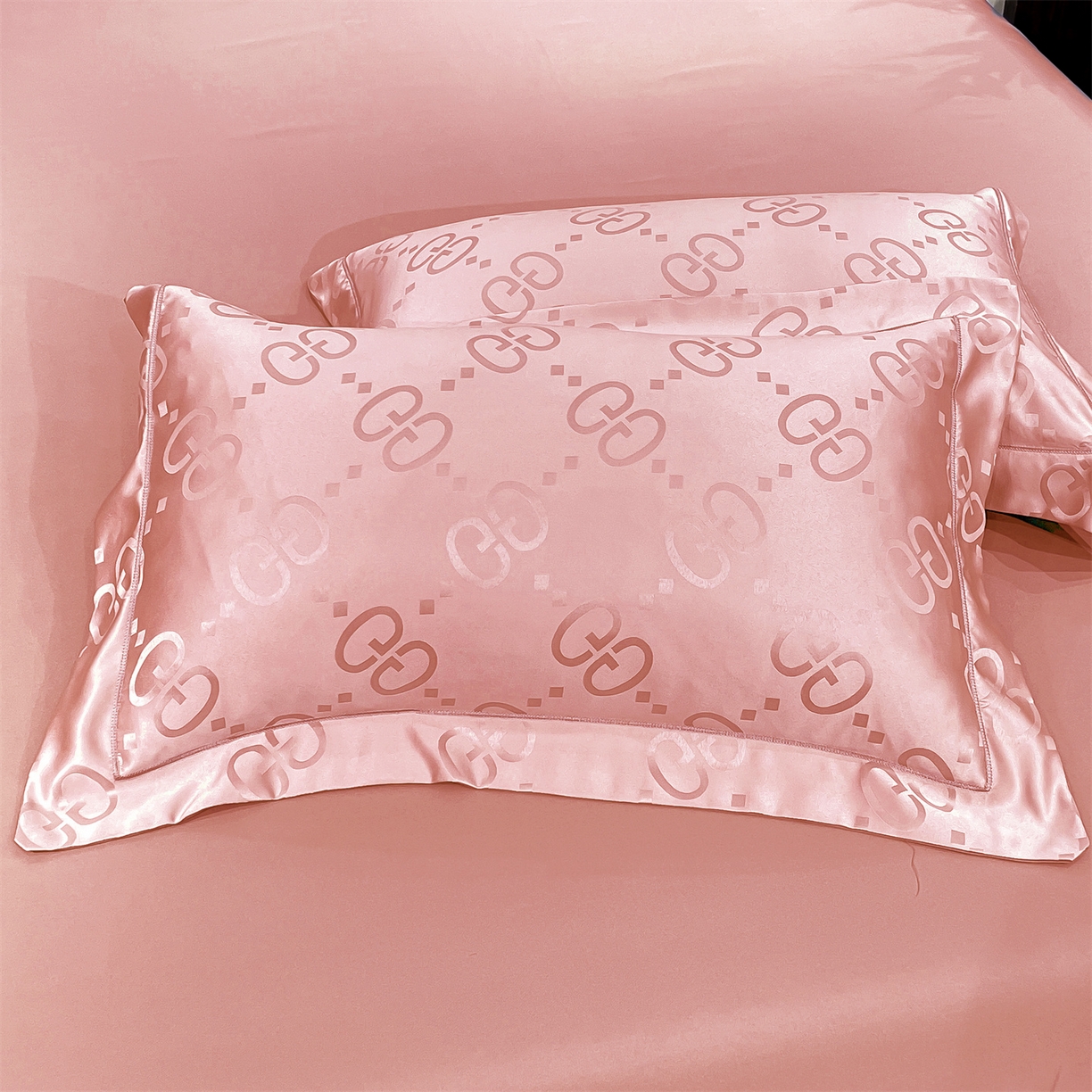 91家纺网 家纺一手货源 找家纺 经年 2026新款水洗真丝提花床单单床单床单单件 洛克-粉玉