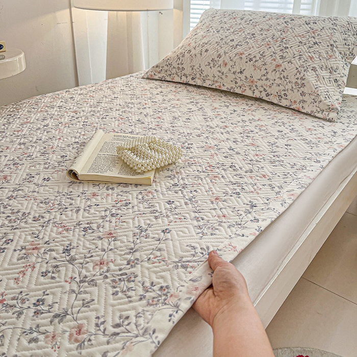 91家纺网 家纺一手货源 找家纺 （总）忆生活家纺 2026新款学生床全棉老粗布软凉席老粗布夹棉床盖上下铺