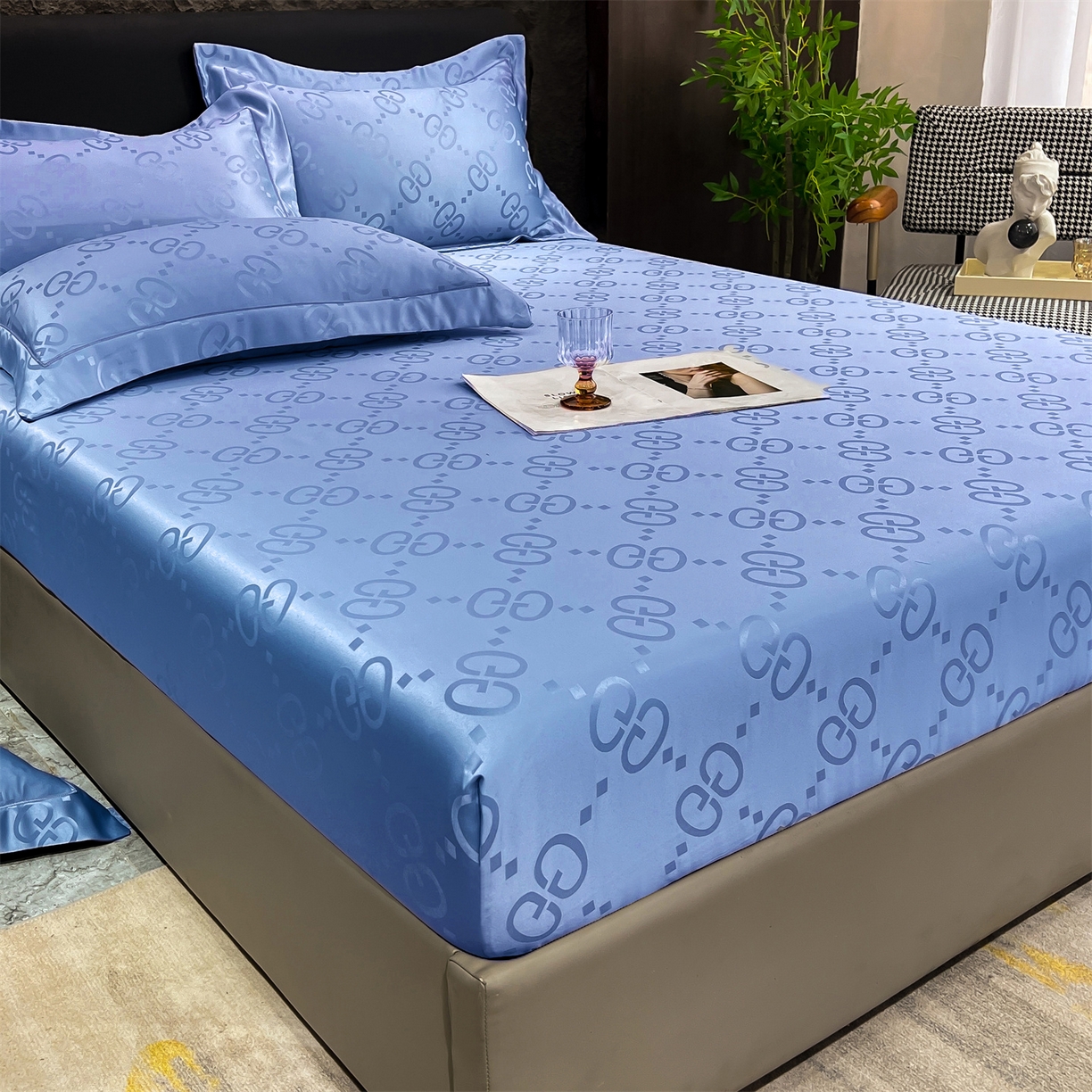 91家纺网 家纺一手货源 找家纺 （总）经年 2026新款水洗真丝提花床笠单床笠床笠单件