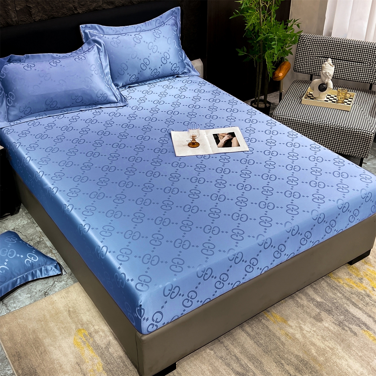 91家纺网 家纺一手货源 找家纺 （总）经年 2026新款水洗真丝提花床笠单床笠床笠单件