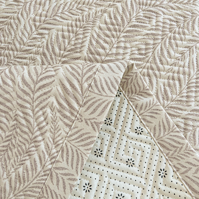 91家纺网 家纺一手货源 找家纺 忆生活家纺 2026新款学生床全棉老粗布软凉席夹棉床盖 海草