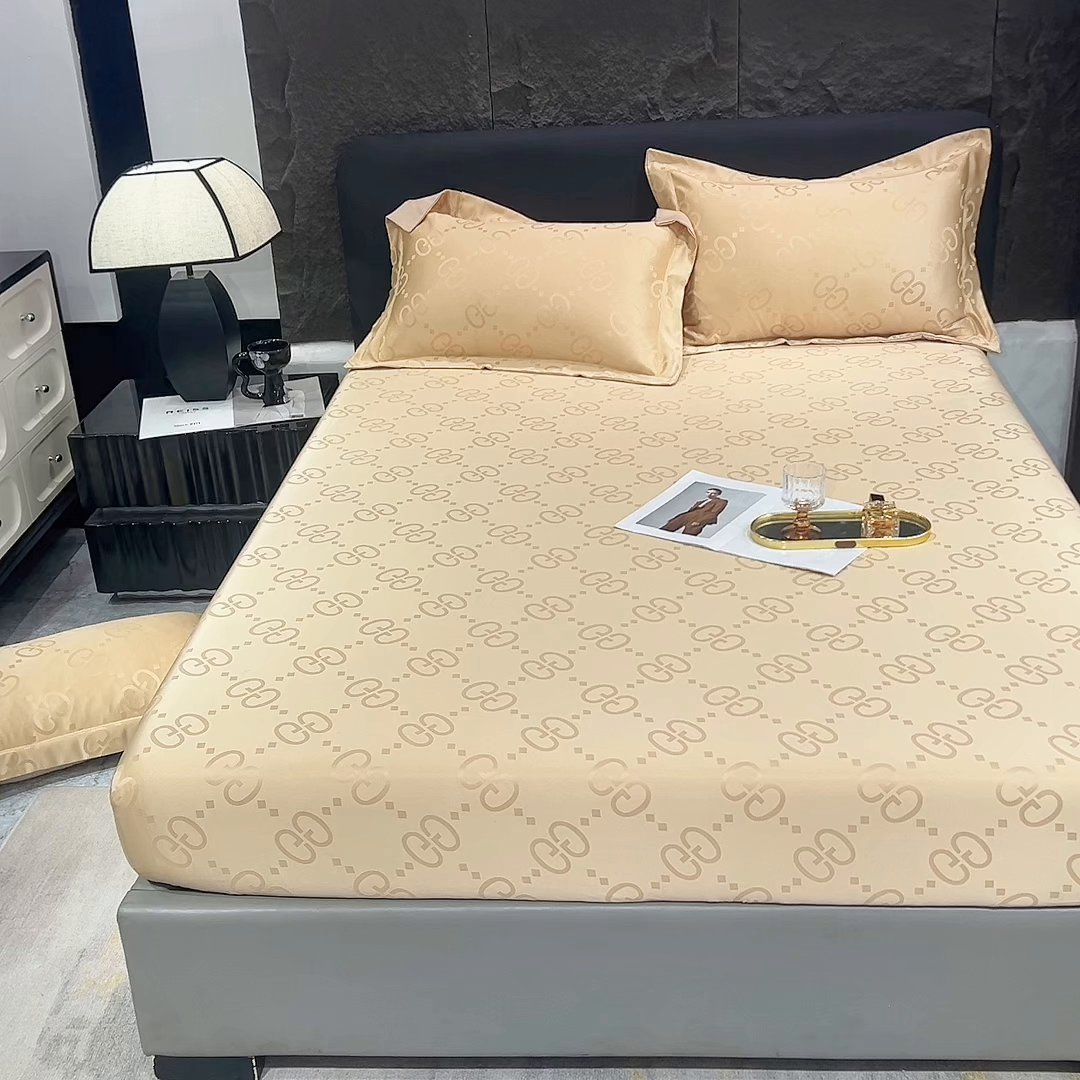 91家纺网 家纺一手货源 找家纺 经年 2026新款水洗真丝提花床笠单床笠床笠单件 洛克-香槟