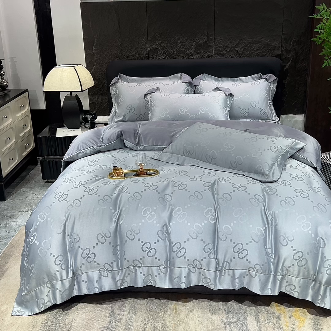 91家纺网 家纺一手货源 找家纺 经年 2026新款水洗真丝提花单被套被套单件 洛克-爵士灰