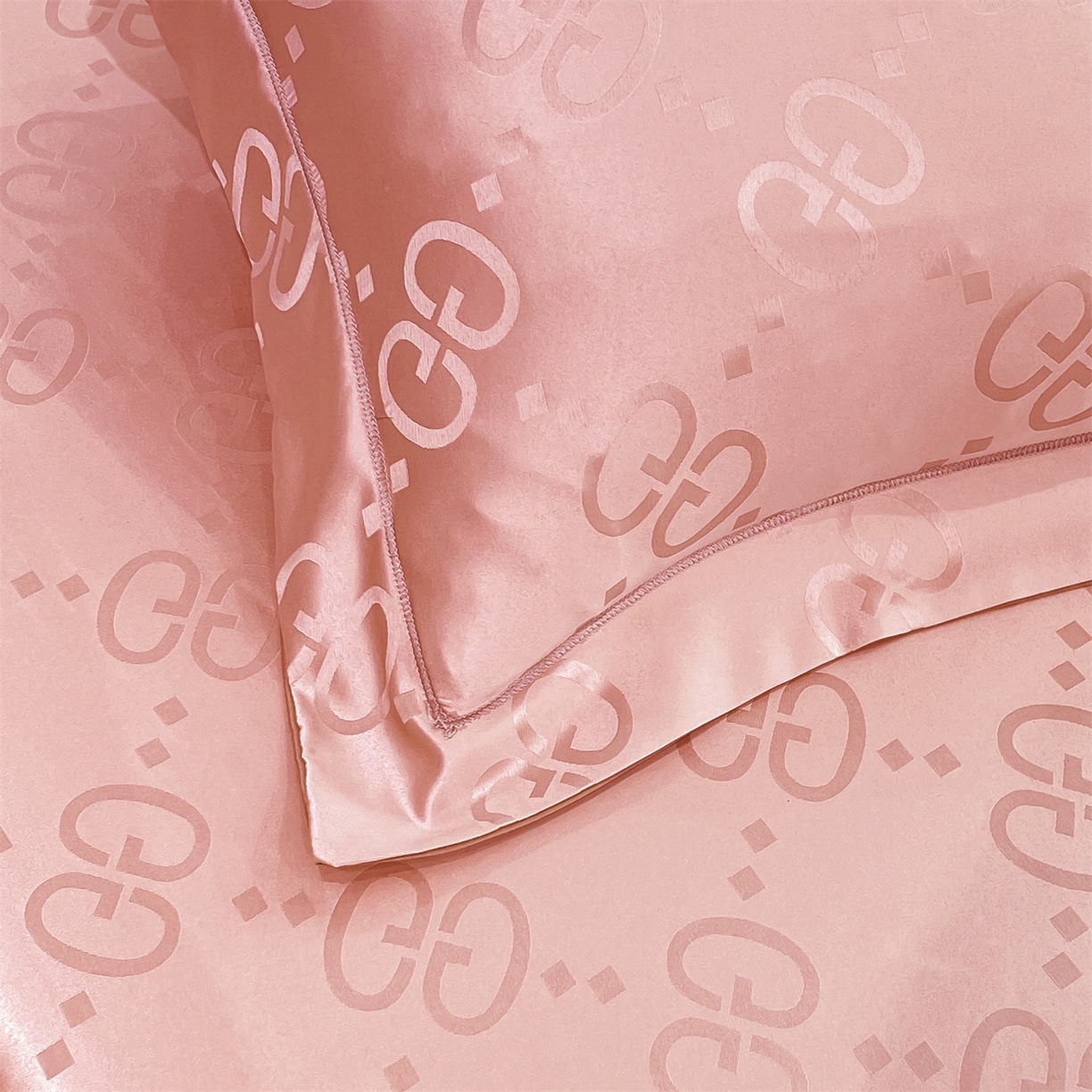 91家纺网 家纺一手货源 找家纺 经年 2026新款水洗真丝提花单枕套枕套单件 洛克-粉玉