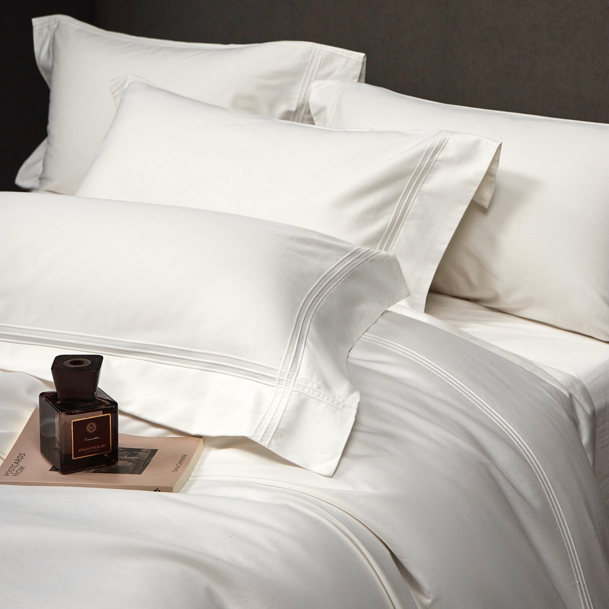 91家纺网 家纺一手货源 找家纺 （总）时亿家居 2026新款轻奢酒店风纯棉长绒棉四件套-曼哈顿