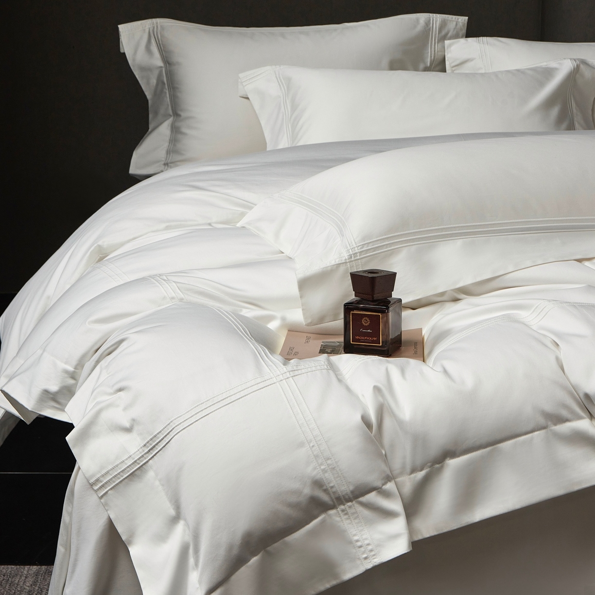 91家纺网 家纺一手货源 找家纺 （总）时亿家居 2026新款轻奢酒店风纯棉长绒棉四件套-曼哈顿