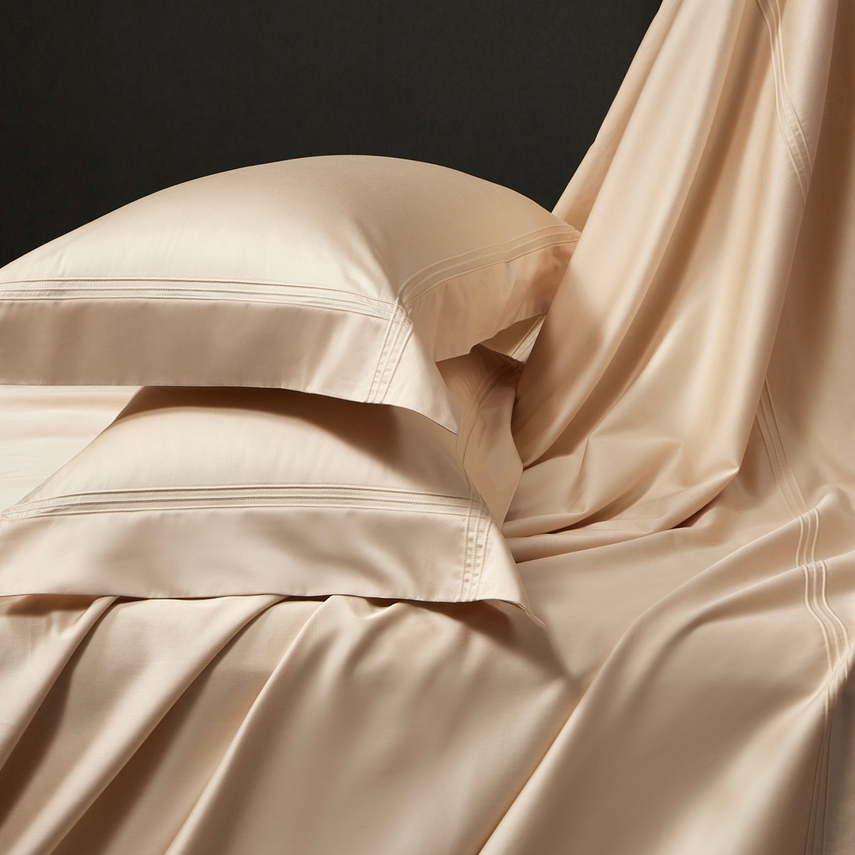 91家纺网 家纺一手货源 找家纺 时亿家居 2026新款轻奢酒店风纯棉长绒棉四件套-曼哈顿 曼哈顿-浅香槟