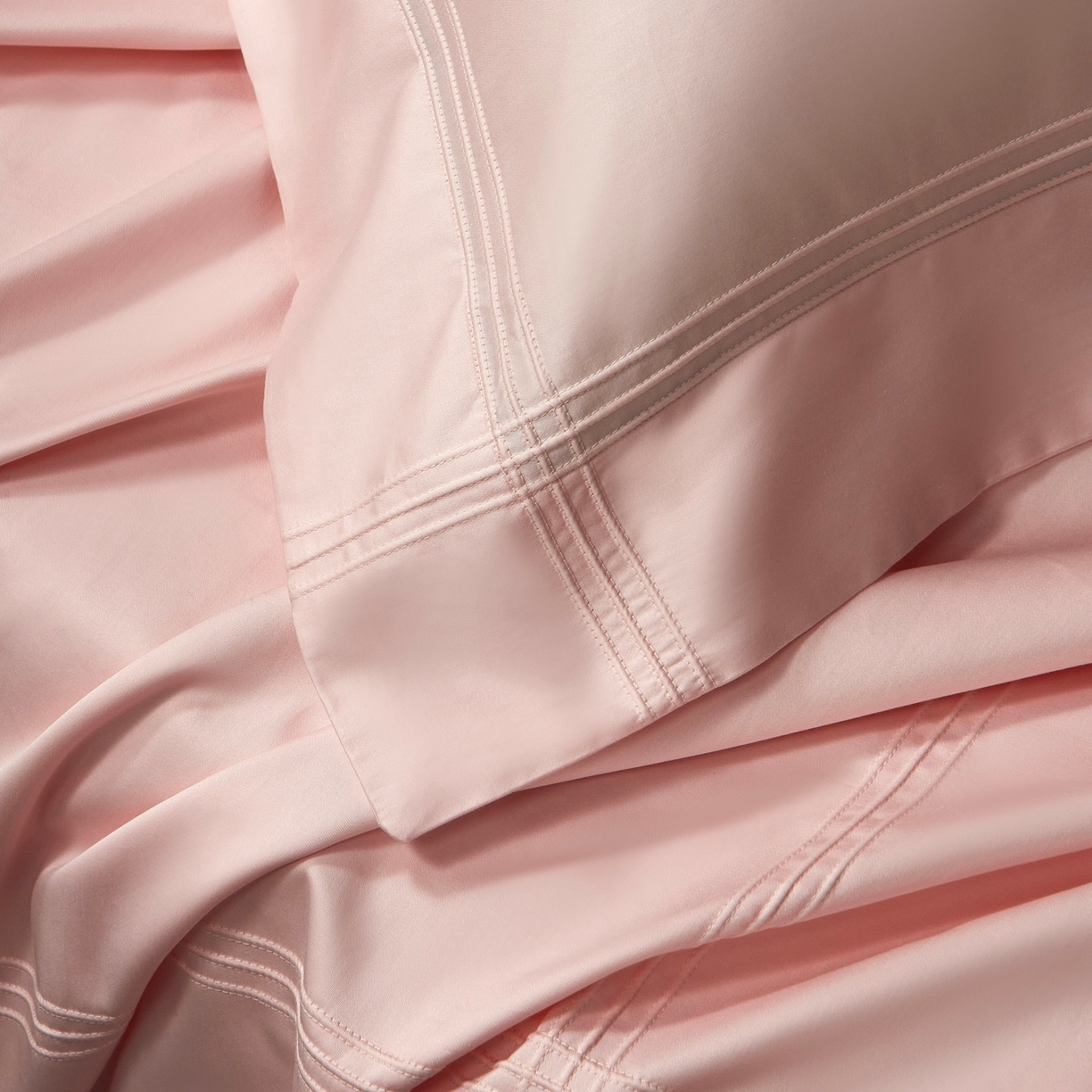 91家纺网 家纺一手货源 找家纺 时亿家居 2026新款轻奢酒店风纯棉长绒棉四件套-曼哈顿 曼哈顿-粉