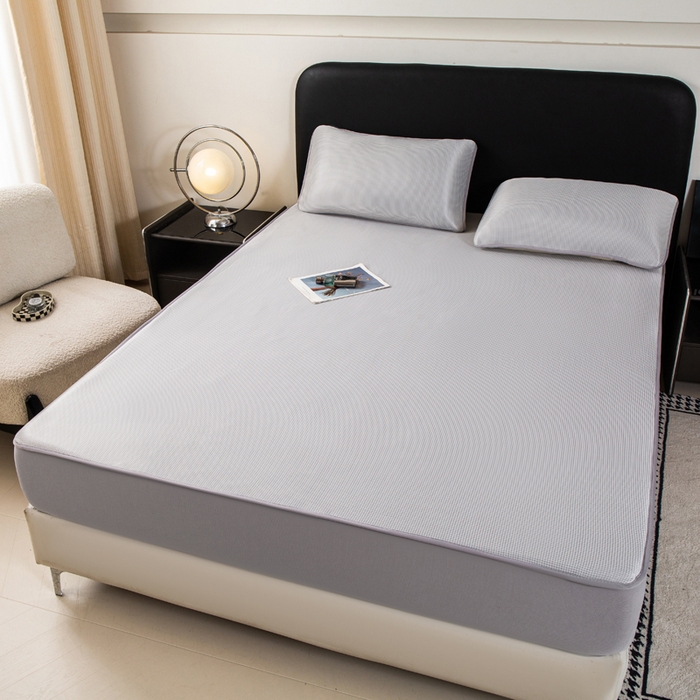 91家纺网 家纺一手货源 找家纺 （总）春寻家纺 2026春夏新款千鸟格碳光冰丝席复合三明治款凉席席子