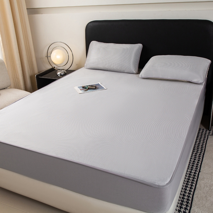 91家纺网 家纺一手货源 找家纺 （总）春寻家纺 2026春夏新款千鸟格碳光冰丝席复合三明治款凉席席子