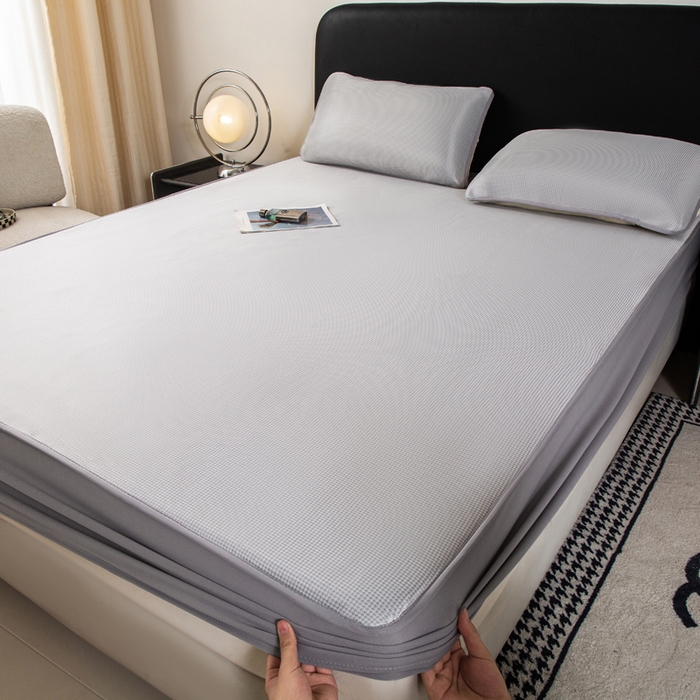 91家纺网 家纺一手货源 找家纺 （总）春寻家纺 2026春夏新款千鸟格碳光冰丝席复合三明治款凉席席子