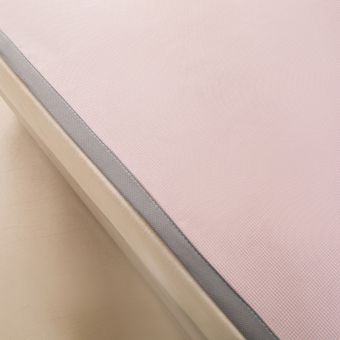 91家纺网 家纺一手货源 找家纺 春寻家纺 2026春夏新款千鸟格碳光冰丝席复合三明治款凉席席子 千鸟格-粉色-床席款