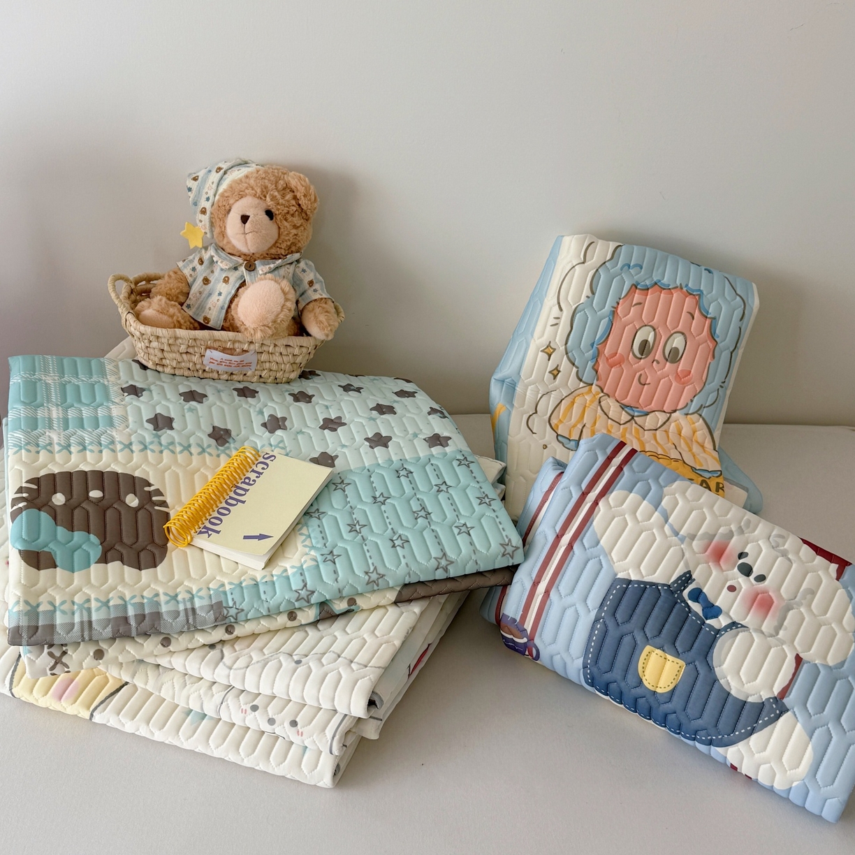 91家纺网 家纺一手货源 找家纺 （总）顾里家纺 2026春夏新款A类凉感丝大版乳胶席三件套凉席席子