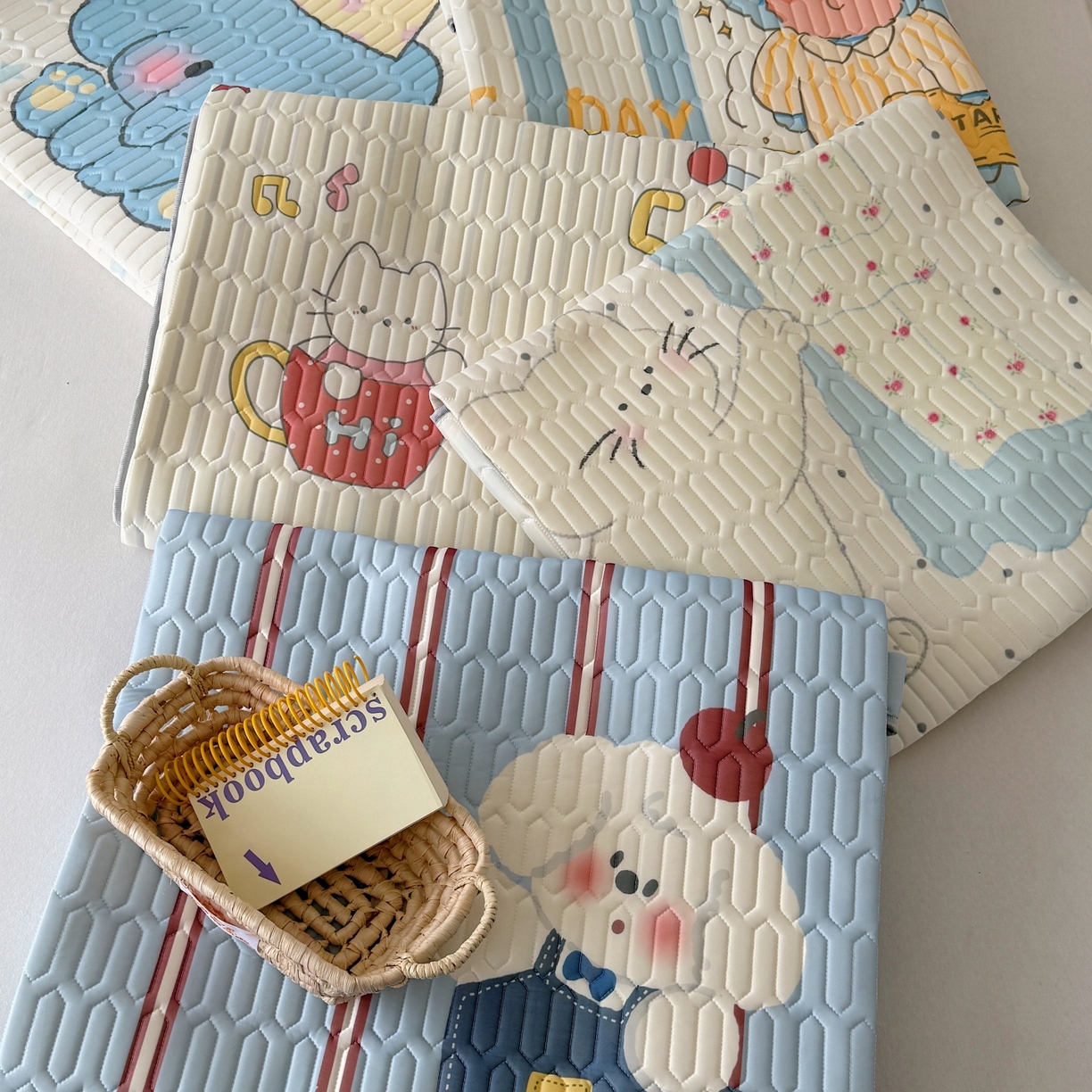 91家纺网 家纺一手货源 找家纺 （总）顾里家纺 2026春夏新款A类凉感丝大版乳胶席三件套凉席席子