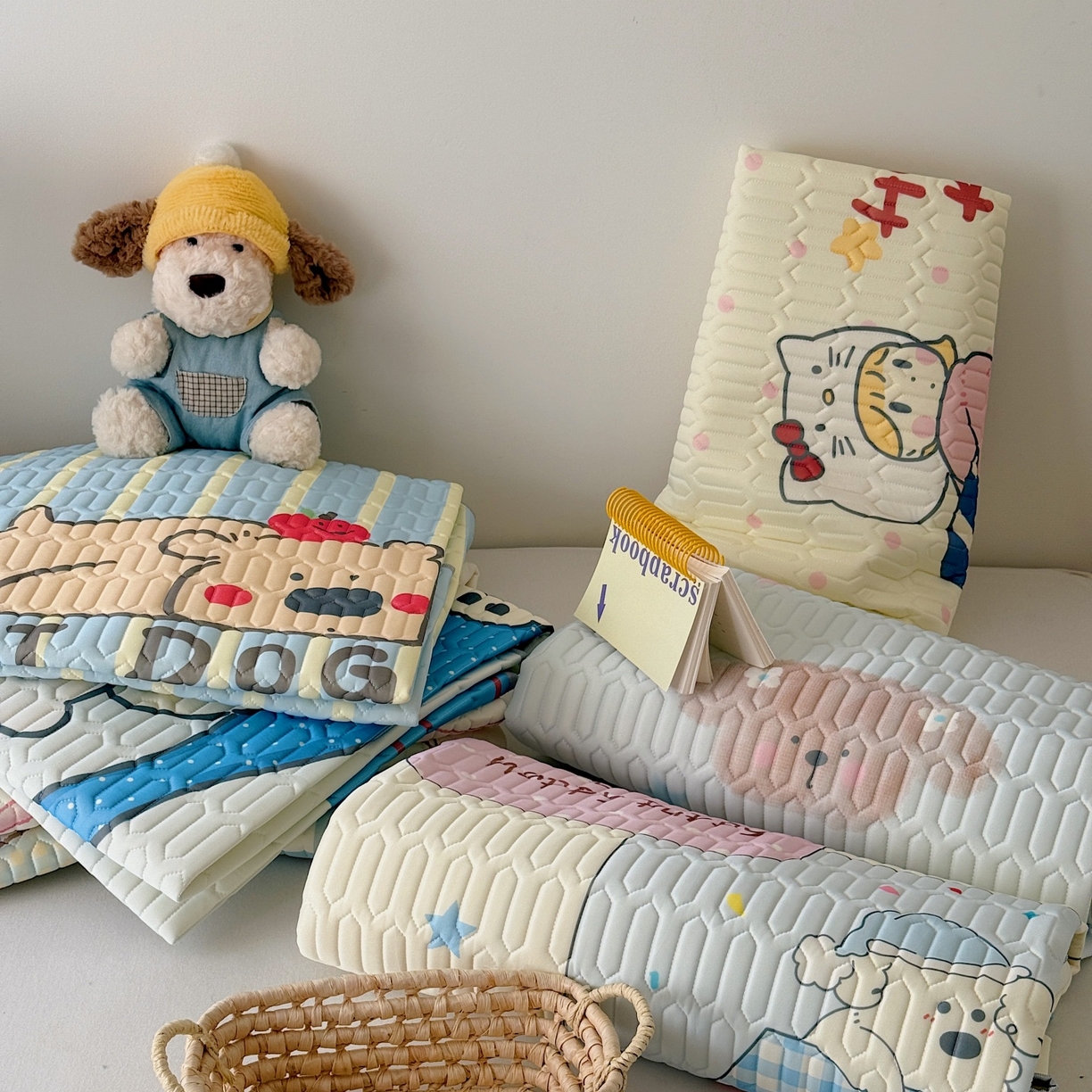 91家纺网 家纺一手货源 找家纺 （总）顾里家纺 2026春夏新款A类凉感丝大版乳胶席三件套凉席席子