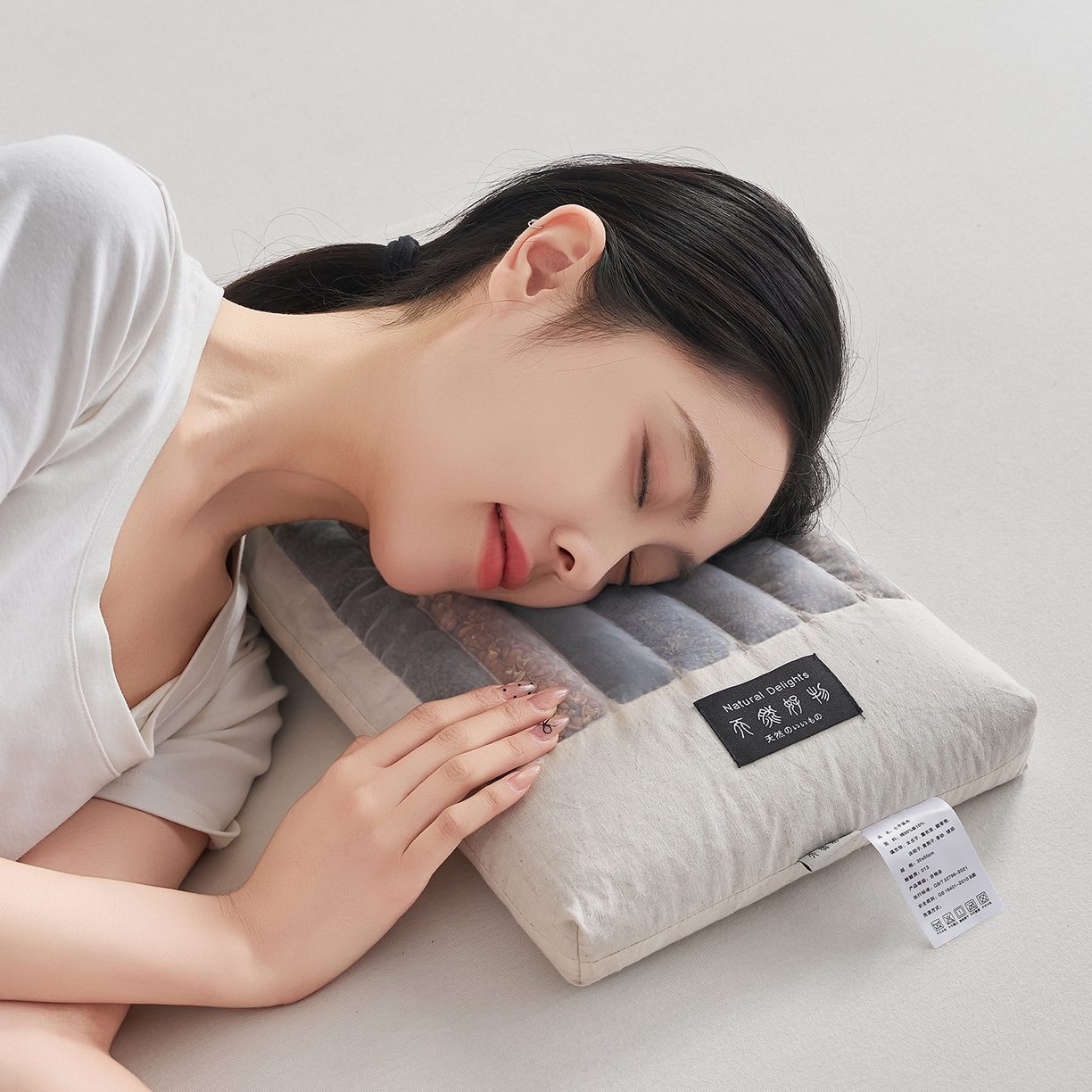 91家纺网 家纺一手货源 找家纺 （总）乐可 2026新款七子草木枕棉麻草本荞麦枕头枕芯