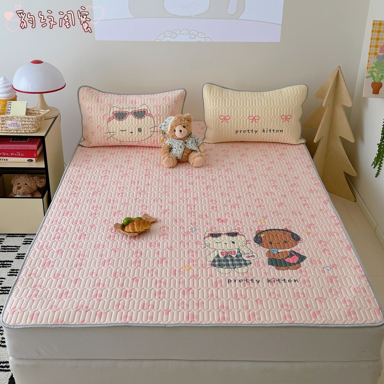 91家纺网 家纺一手货源 找家纺 （总）顾里家纺 2026春夏新款A类凉感丝大版乳胶席三件套凉席席子