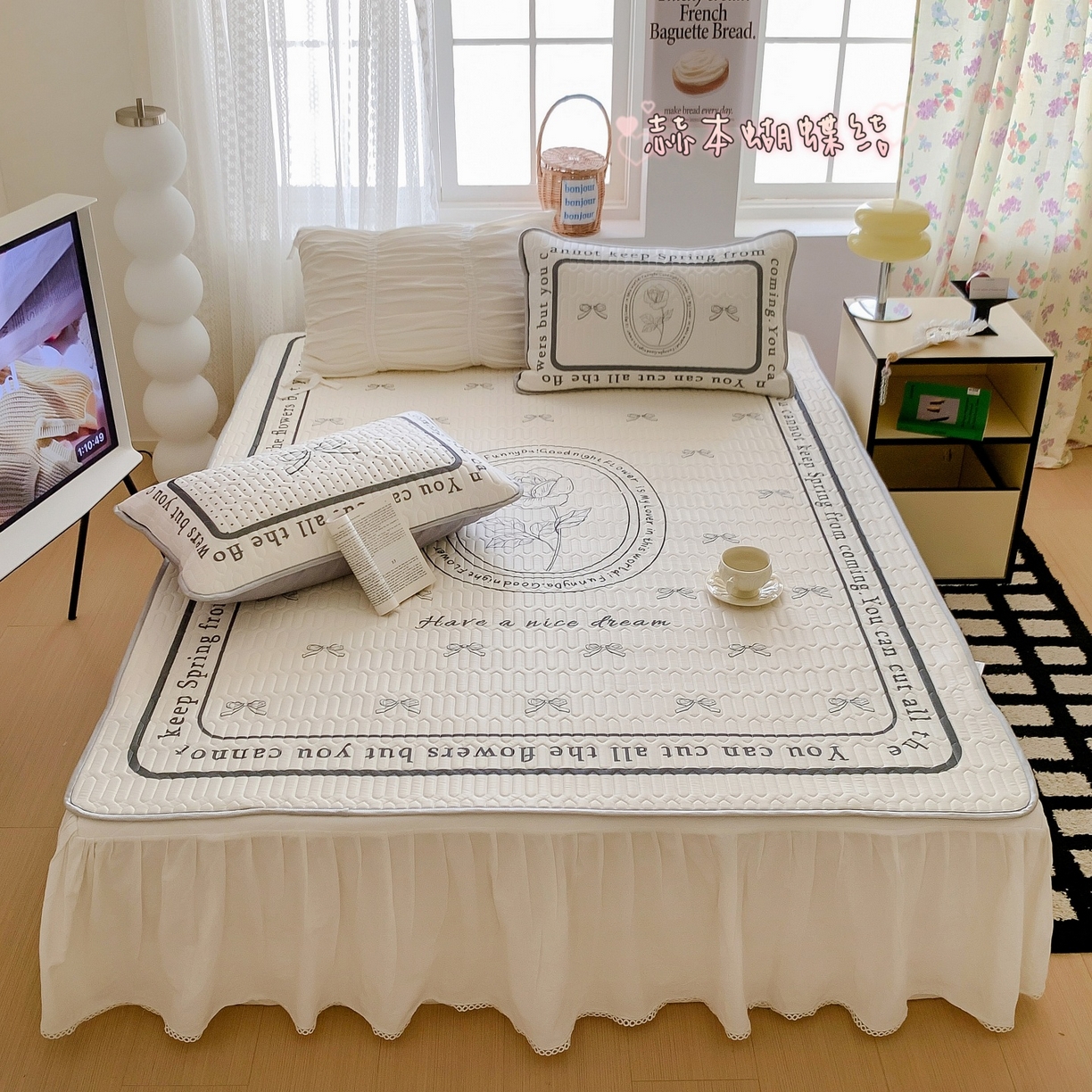 91家纺网 家纺一手货源 找家纺 （总）顾里家纺 2026春夏新款A类凉感丝大版乳胶席三件套凉席席子